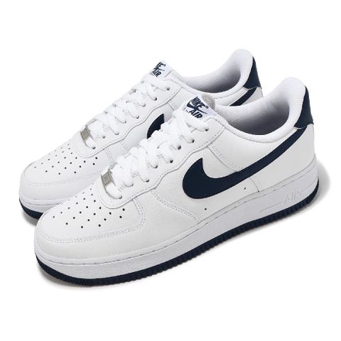 NIKE 耐吉 休閒鞋 Air Force 1 07 男鞋 女鞋 白 海軍藍 AF1 百搭 經典 FJ4146-104