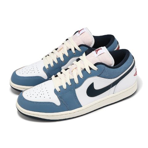 NIKE 耐吉 休閒鞋 Air Jordan 1 Low SE 男鞋 藍 紅 Motion AJ1 低筒  HM3711-144