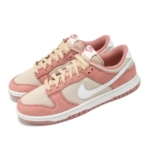 NIKE 耐吉 休閒鞋 Dunk Low 男鞋 粉 米白 Red Stardust 皮革 織布 低筒 經典 FB8895-601