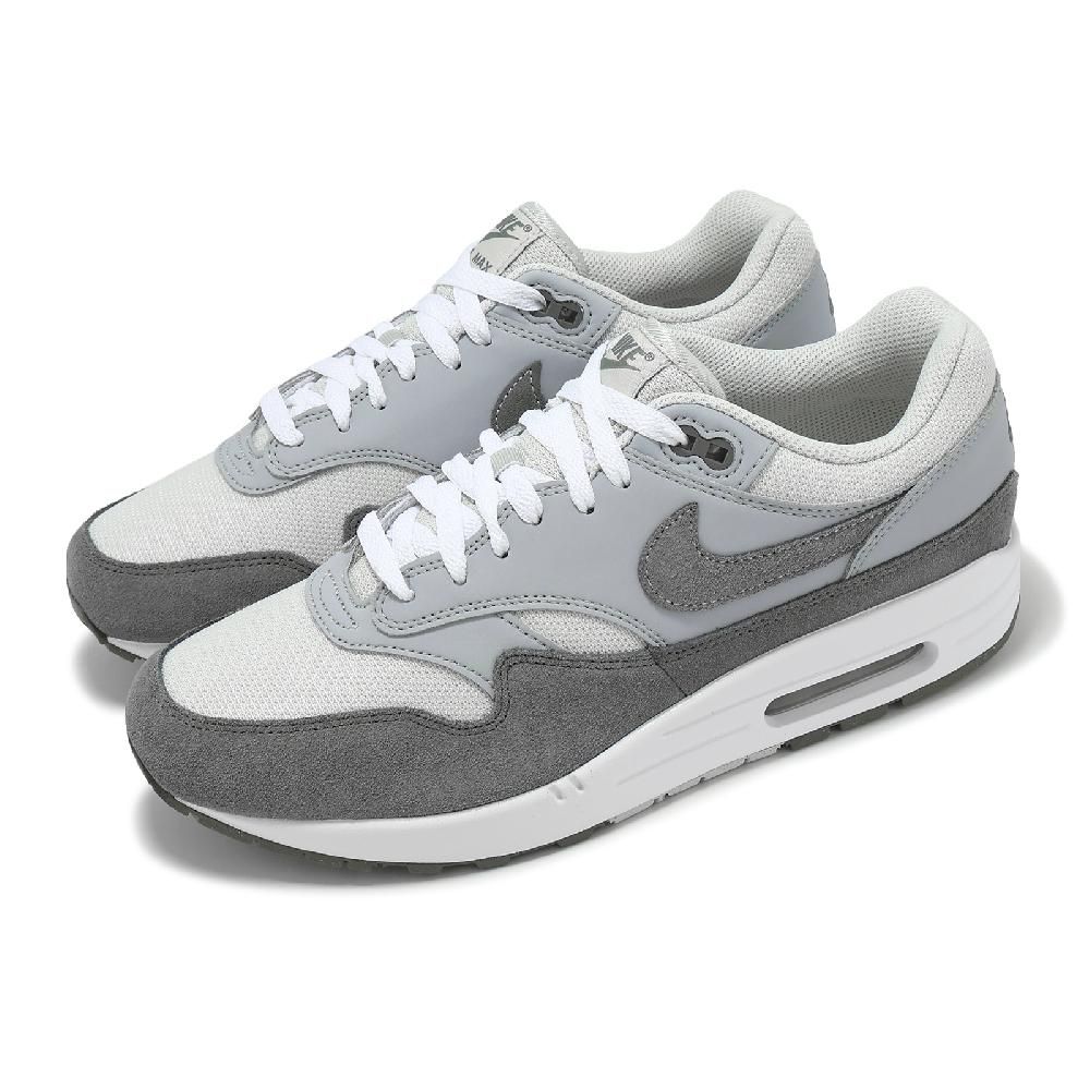 NIKE 耐吉   休閒鞋 Air Max 1 男鞋 灰 白 氣墊 經典 運動鞋 HM9936-001