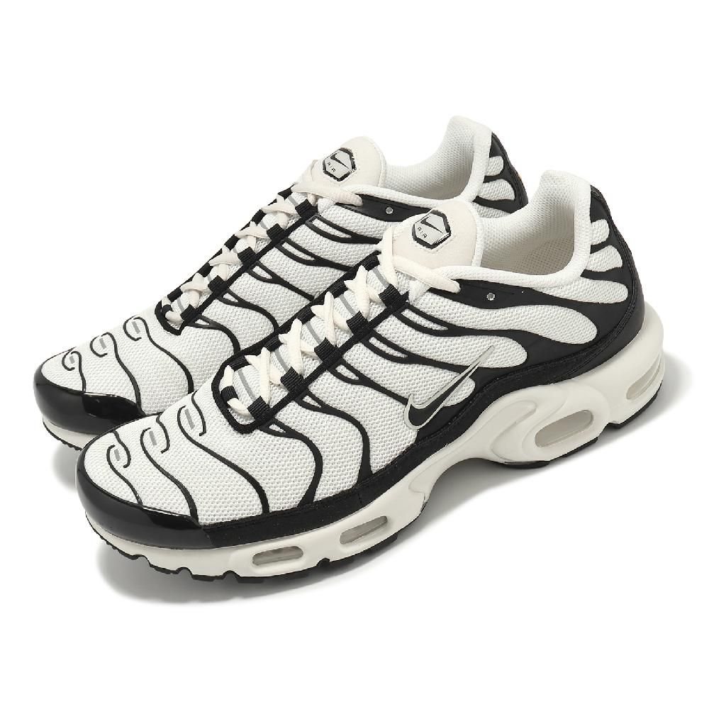 NIKE 耐吉   休閒鞋 Air Max Plus Ess+ 男鞋 女鞋 白 黑 氣墊 緩衝 復古 情侶鞋 FV6264-001