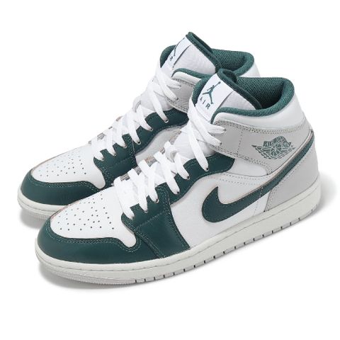 NIKE 耐吉 Nike 耐吉 休閒鞋 Air Jordan 1 Mid SE 男鞋 白綠 Oxidized Green 高筒 FQ7720-103