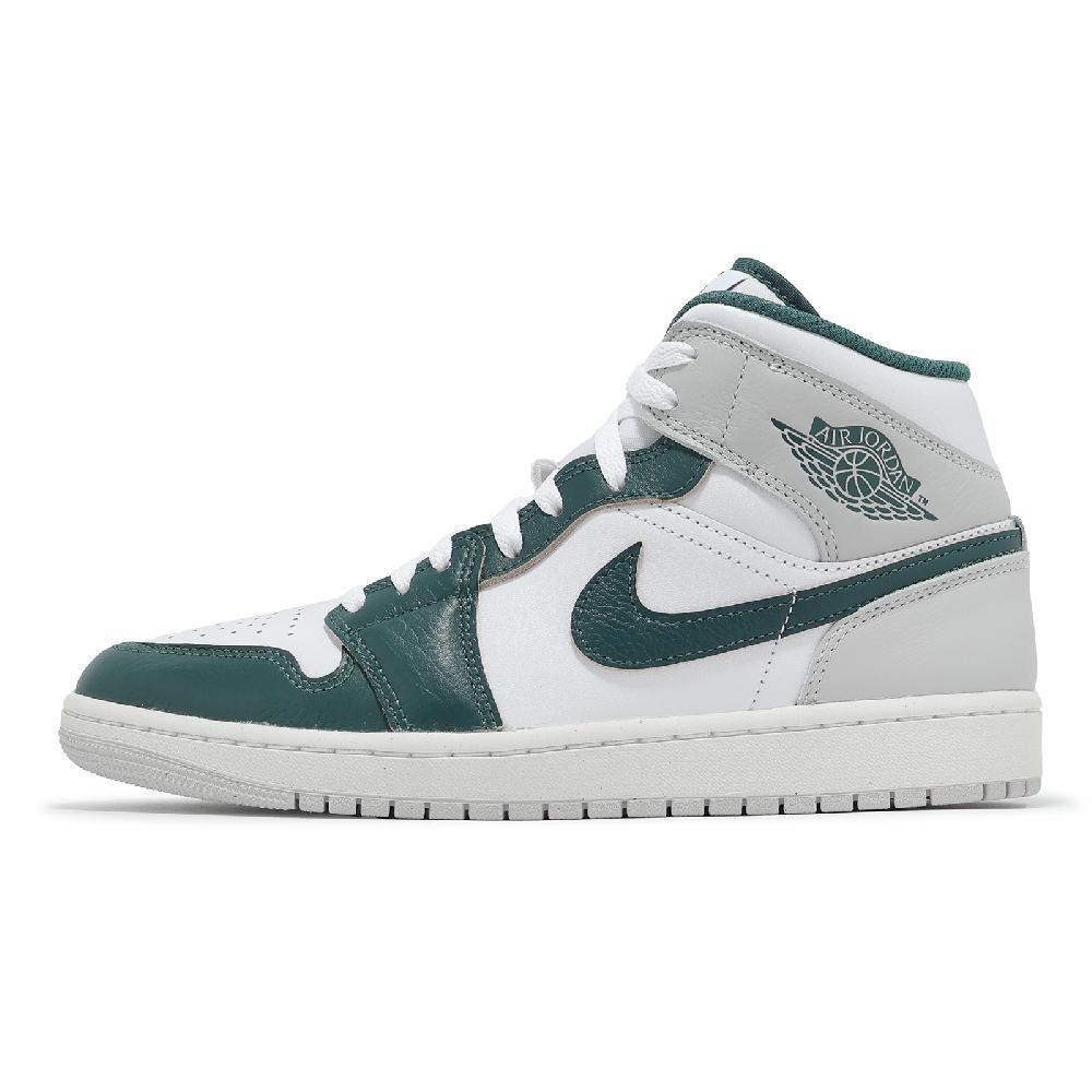 NIKE 耐吉 Nike 耐吉 休閒鞋 Air Jordan 1 Mid SE 男鞋 白綠 Oxidized Green 高筒 FQ7720-103