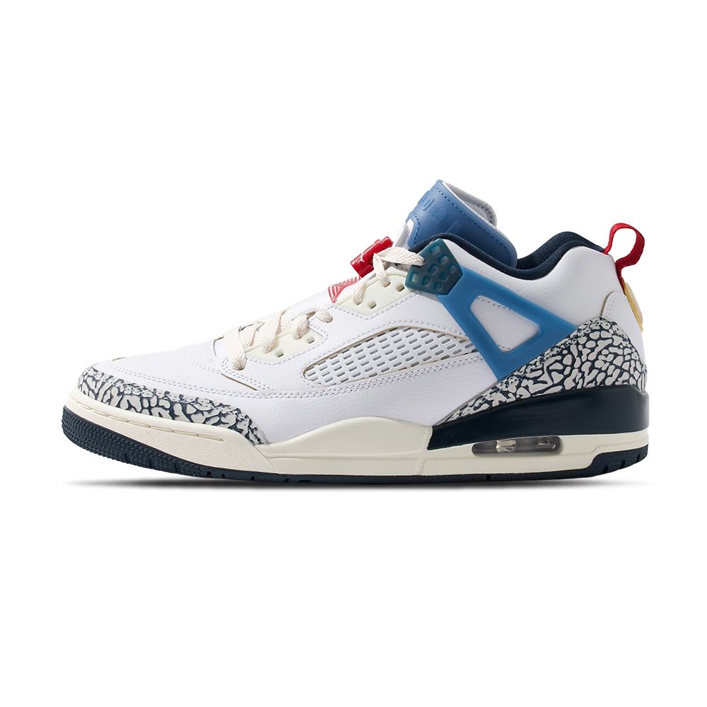 NIKE 耐吉 Nike Jordan Spizike Low 男 藍白紅 喬丹 爆裂紋 籃球 運動 休閒鞋 HM3712-164