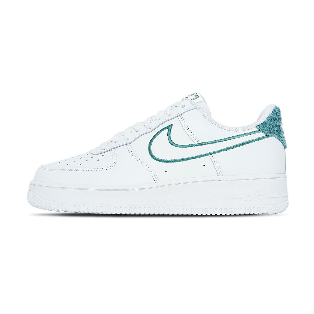 NIKE 耐吉 Nike Air Force 1 '07 LV8 男 白綠 毛圈布 低筒 AF1 緩震 休閒鞋 FN8349-100