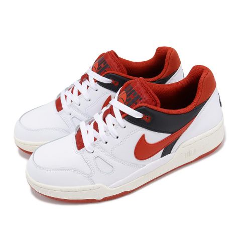 NIKE 耐吉 Nike 耐吉 休閒鞋 Full Force Low Mystic Red 男鞋 白 紅 復古 皮革 低筒 FB1362-102