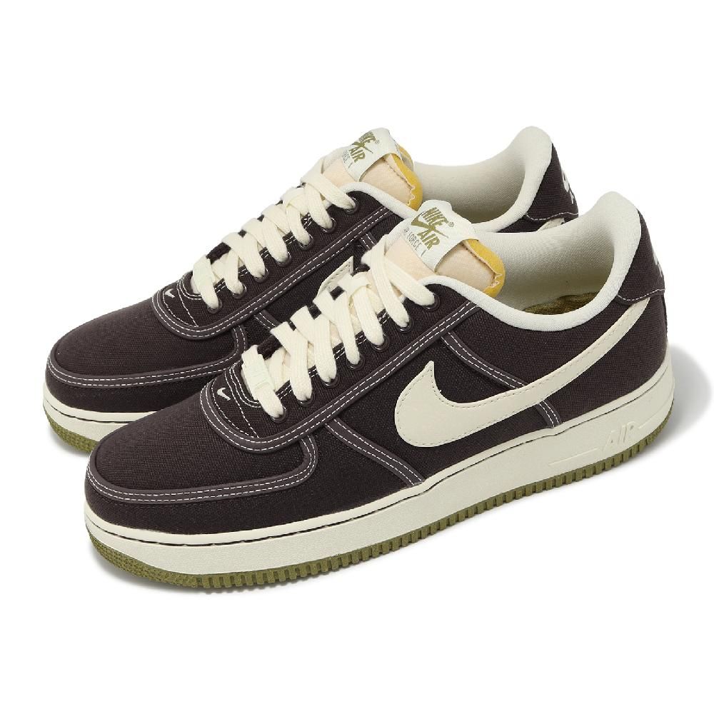 NIKE 耐吉 Nike 耐吉 休閒鞋 Air Force 1 07 PRM 男鞋 咖啡 AF1 帆布 CI9349-201