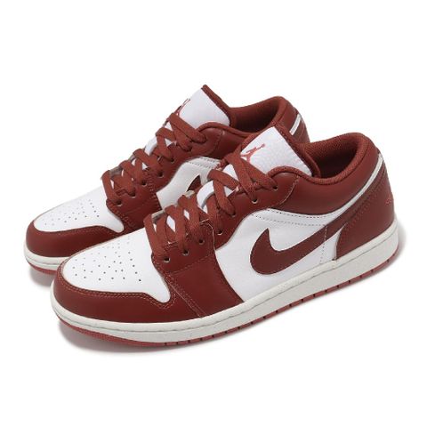 NIKE 耐吉 Nike 耐吉 休閒鞋 Air Jordan 1 Low 男鞋 紅 白 AJ1 喬丹 一代 Dune Red  FJ3459-160