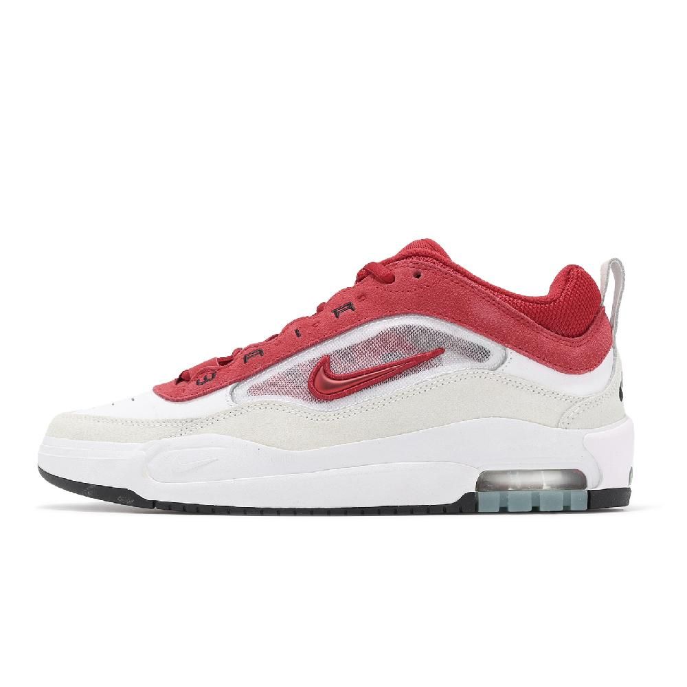 NIKE 耐吉 Nike 耐吉 X Ishod Wair 休閒鞋 Air Max Ishod 男鞋 白 紅 氣墊 皮革 經典 板鞋 FB2393-100