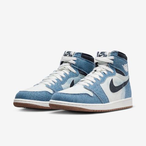 NIKE 耐吉 Nike 耐吉 休閒鞋 Air Jordan 1 Retro High OG 男鞋 白 藍 黑 Denim AJ1 FQ2947-100