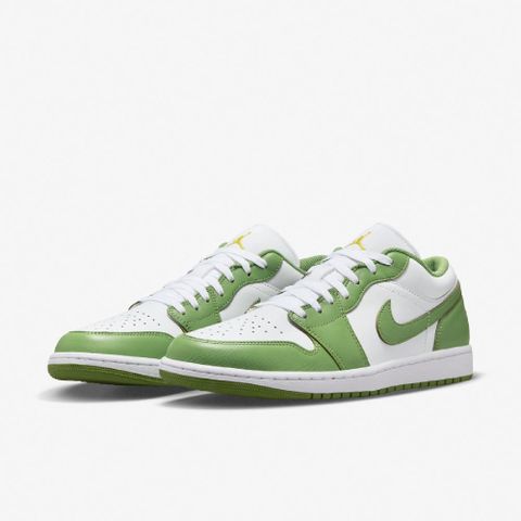 NIKE 耐吉 Nike 耐吉 休閒鞋 Air Jordan 1 Low SE 男鞋 白 綠 CHLOROPHYLL 皮革 AJ1 HF4823-100