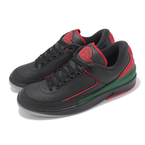 NIKE 耐吉 Nike 耐吉 休閒鞋 Air Jordan 2 Retro Low Christmas 男鞋 黑 綠 紅 義大利 DV9956-006