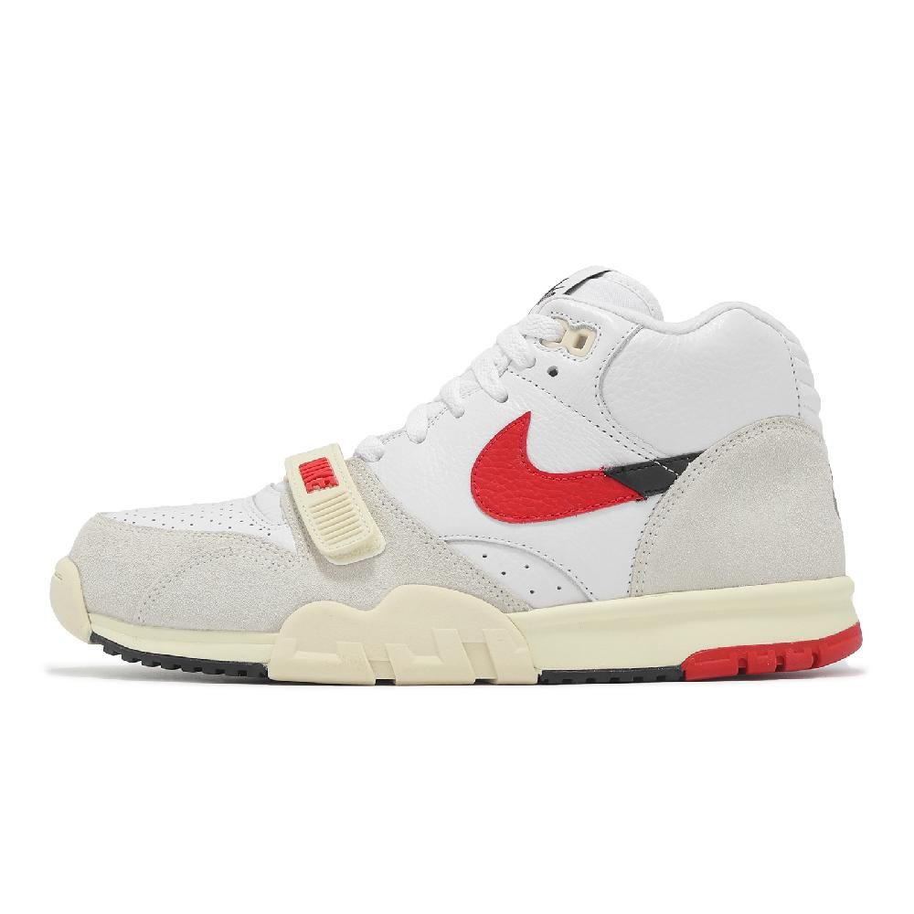 NIKE 耐吉 Nike 耐吉 休閒鞋 Air Trainer 1 Chicago Split 男鞋 米白 紅 復古 中筒 DZ2547-100