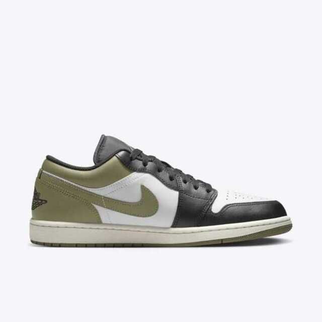 NIKE 耐吉 Nike Air Jordan 1 Low 553558-092 男 休閒鞋 AJ1 皮革 低筒 喬丹 黑橄欖綠