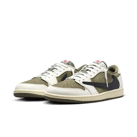 x Travis Scott Air Jordan 1 Low OG "Medium Olive" 男鞋 女鞋 橄欖綠 倒鉤 聯名 休閒鞋 DM7866-200