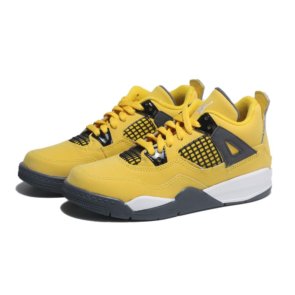 NIKE 童鞋AIR JORDAN 4 RETRO PS 黃色運動鞋中童BQ7669-700 - PChome