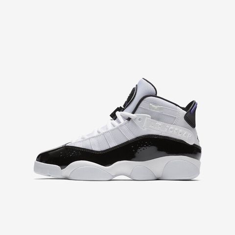 Nike Jordan 6 Rings BG [323419-104] 大童 休閒鞋 Concord 冠軍 漆皮 白黑