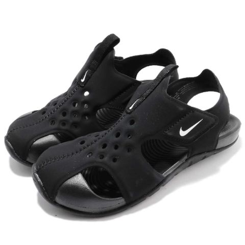 Nike 涼鞋 Sunray Protect 2 PS 童鞋 運動 魔鬼氈 輕便 透氣 輕量 黑 943826-001