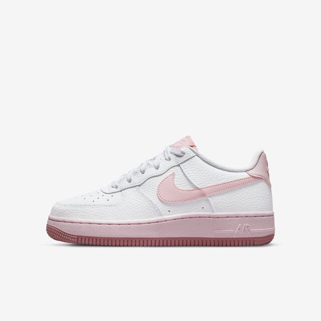 NIKE 耐吉  Air Force 1 GS [CT3839-107] 大童 休閒鞋 運動 經典 AF1 皮革 穿搭 白 粉