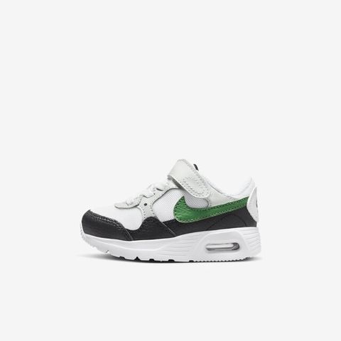 NIKE 耐吉 Air Max SC TDV [CZ5361-112] 小童 休閒鞋 運動 經典 慢跑 氣墊 魔鬼氈 白黑綠