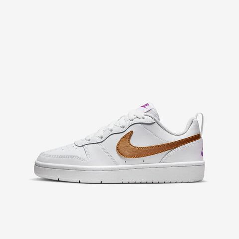 NIKE 耐吉 Court Borough Low 2 SE GS [DQ5979-100] 大童 休閒鞋 經典 金屬勾 白銅