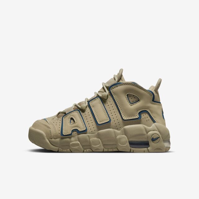 NIKE 耐吉  Air More Uptempo GS [DQ6200-200] 大童 休閒鞋 經典 復古 大AIR 卡其棕