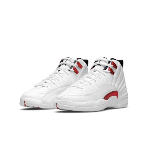 NIKE 耐吉 Air Jordan 12 Retro 經典款 白紅 大童/女鞋 153265-106