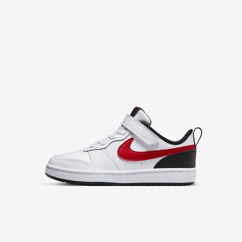 NIKE 耐吉 Court Borough Low 2 PSV [BQ5451-110] 中童 休閒鞋 運動 皮革 穿搭 白紅