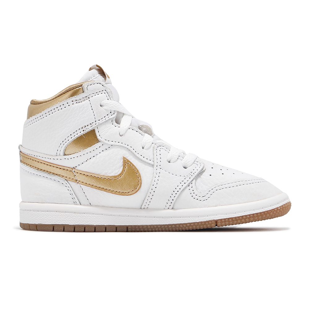 NIKE 耐吉   Air Jordan 1 High OG TD 童鞋 白 金 學步鞋 小童 親子鞋 喬丹  FD2598-107