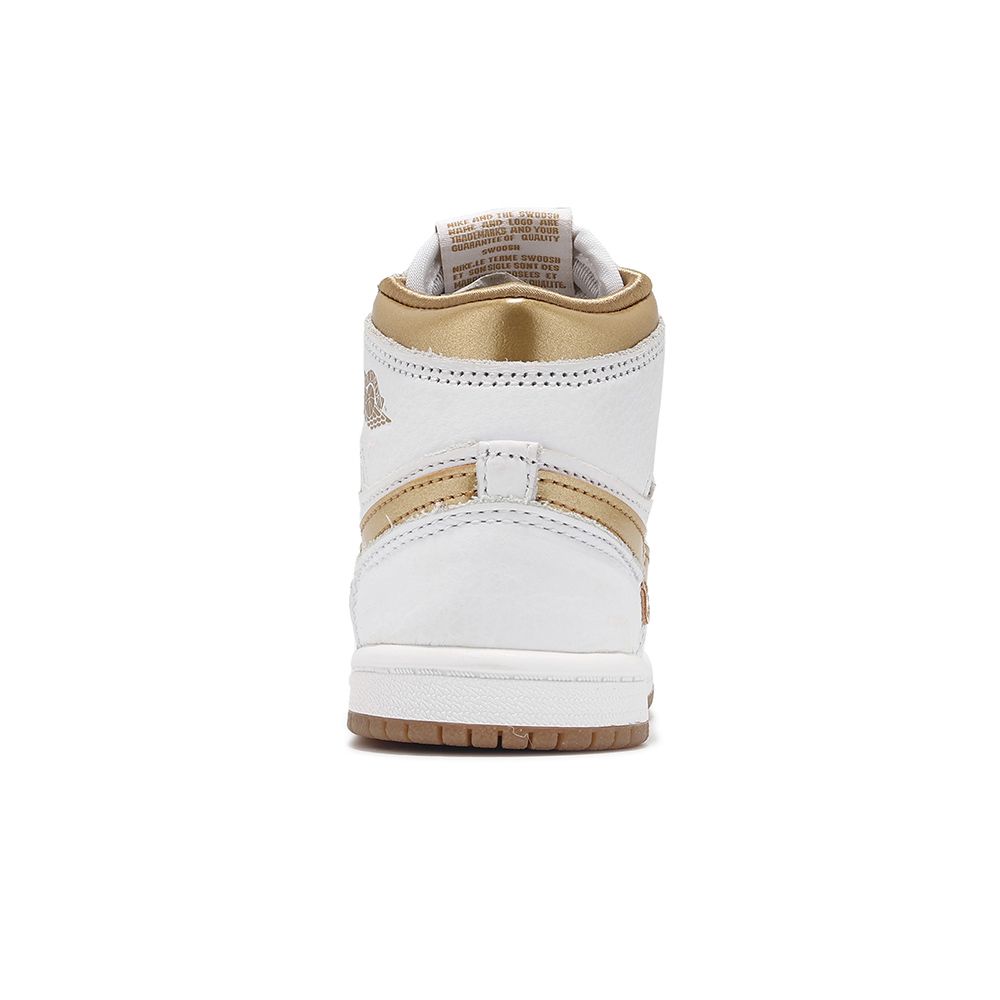 NIKE 耐吉   Air Jordan 1 High OG TD 童鞋 白 金 學步鞋 小童 親子鞋 喬丹  FD2598-107