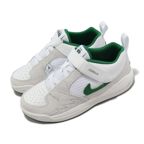 Nike 耐吉 童鞋 Jordan Stadium 90 PS 中童 小朋友 白 綠 麂皮 親子鞋 休閒鞋 DX4398-103