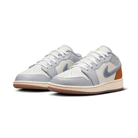 JORDAN 【NIKE 耐吉】Air  1 Low SE 單寧拼色 GS FZ5046-041