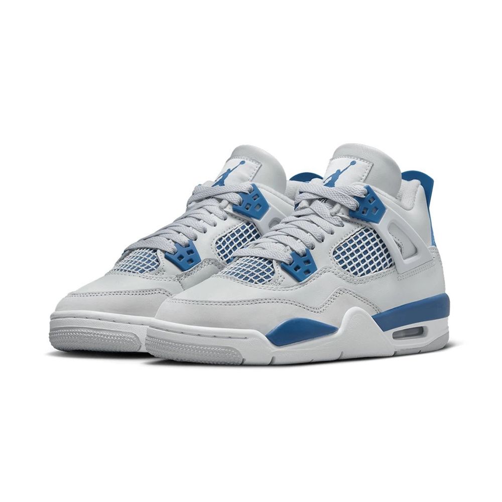 NIKE 耐吉 Air Jordan 4 Industrial Blue 軍藍 GS 大童鞋 休閒鞋 氣墊 HF4281-141