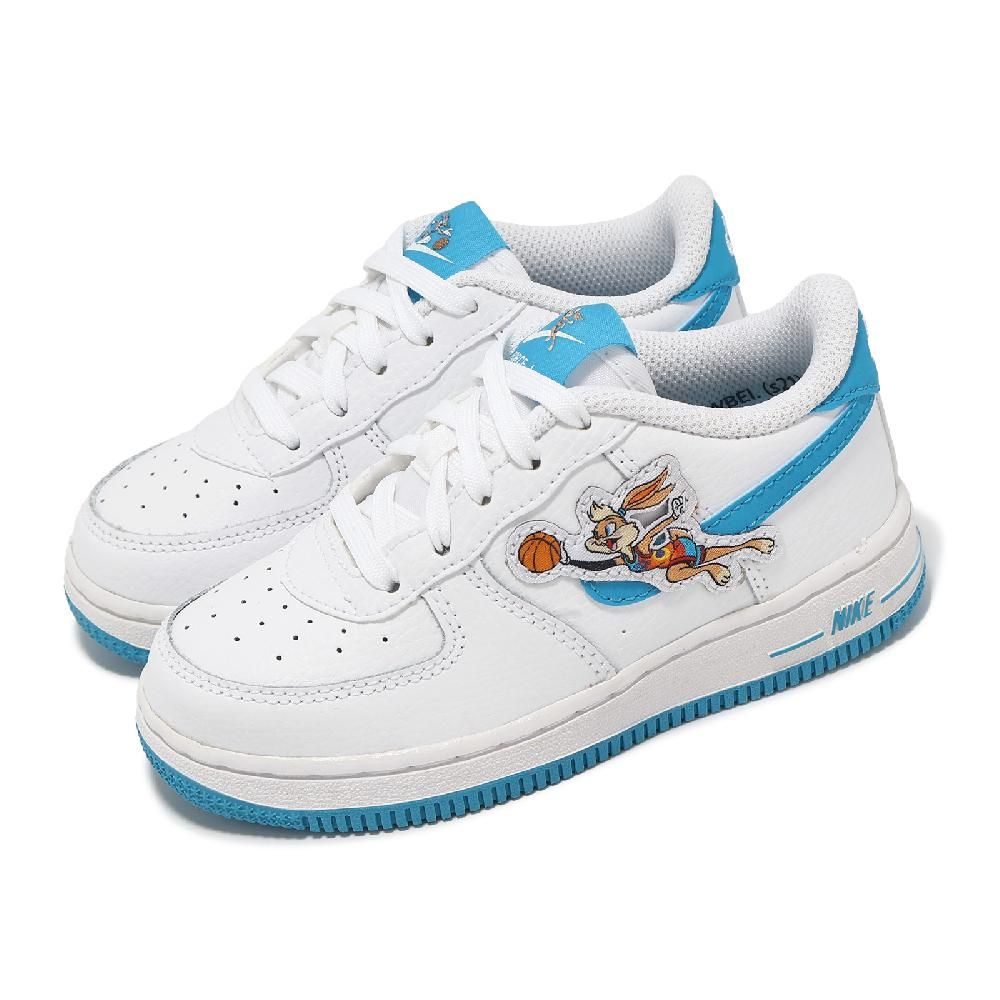 NIKE 耐吉   童鞋 Force 1 TD 小童 白 藍 學步鞋 寶寶鞋 Hare Space Jam DM3356-100