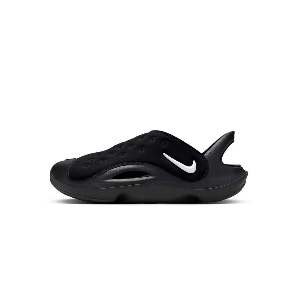 NIKE 耐吉  Aqus Swoosh PS 中童 全黑 輕量 運動 休閒 輕便 涼鞋 FN0876-002