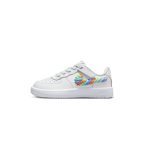 NIKE 耐吉 Air Force 1 LV8 中童 白 AF1 休閒 皮革 運動 低筒 魔鬼氈 休閒鞋 FN4890-100