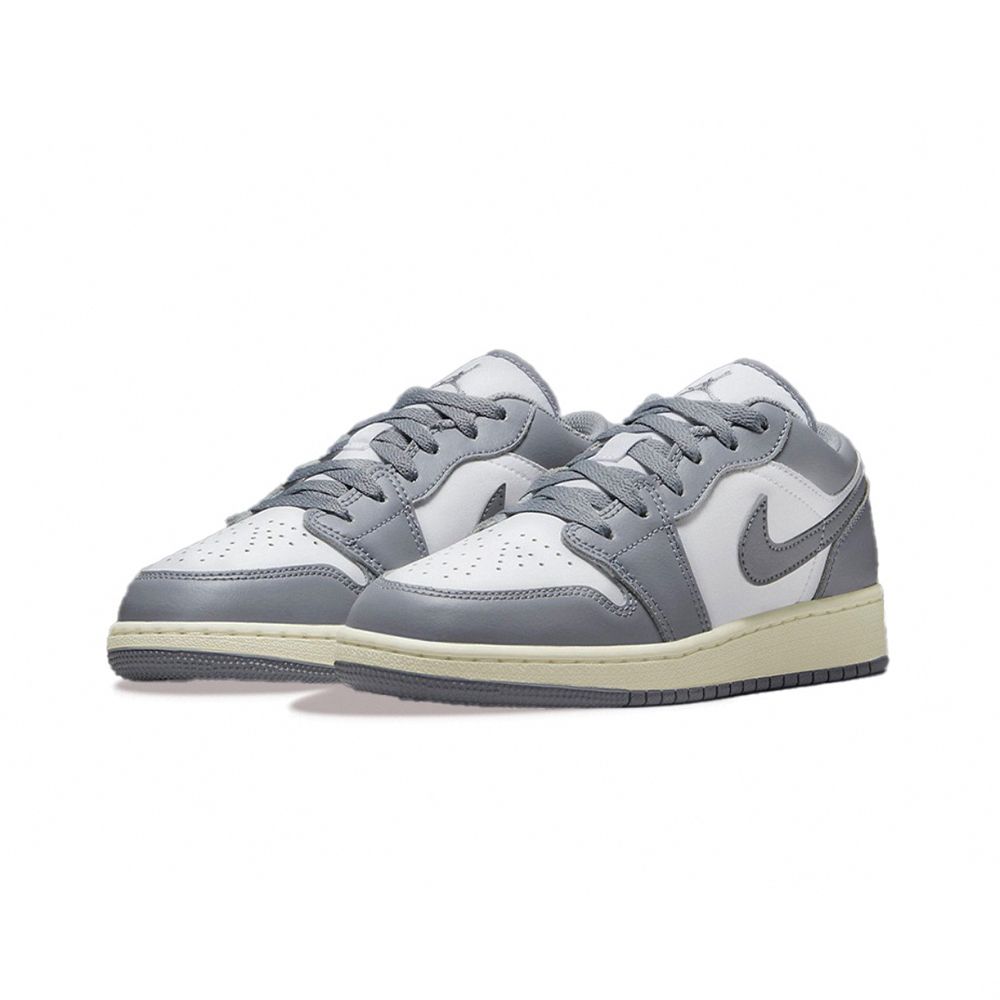 NIKE 耐吉 Air Jordan 1 Low Vintage Grey 復古灰 奶油底 大童 休閒鞋 553560-053