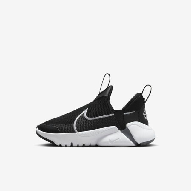 NIKE 耐吉  Flex Plus 2 PS [DV9000-003] 中童 運動鞋 休閒 無鞋帶 套入式 舒適 透氣 黑白