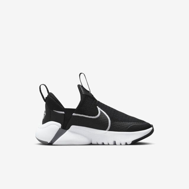 NIKE 耐吉  Flex Plus 2 PS [DV9000-003] 中童 運動鞋 休閒 無鞋帶 套入式 舒適 透氣 黑白