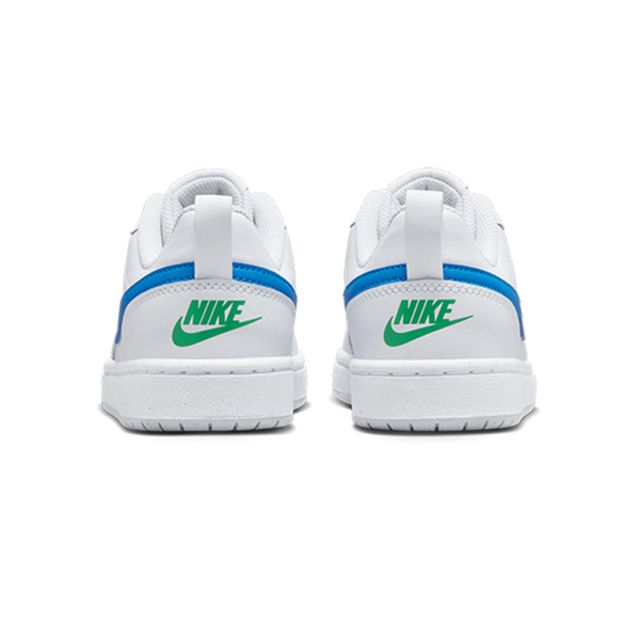 NIKE 耐吉  Court Borough Low 2 GS [BQ5448-123] 大童 休閒鞋 運動 皮革 白 清爽藍