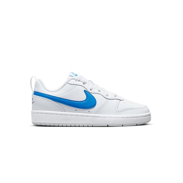 NIKE 耐吉  Court Borough Low 2 GS [BQ5448-123] 大童 休閒鞋 運動 皮革 白 清爽藍