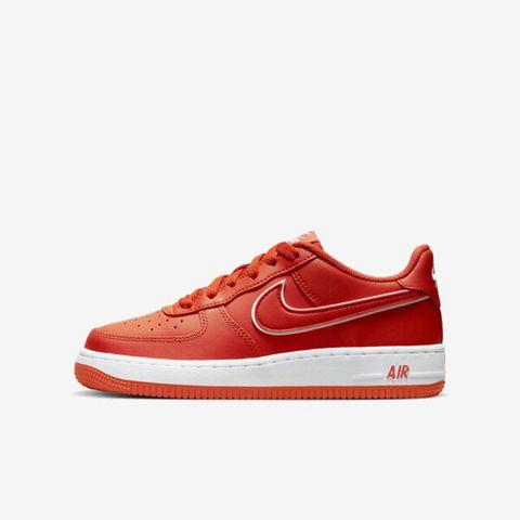 NIKE 耐吉 Air Force 1 GS [DX5805-600] 大童 休閒鞋 運動 經典 AF1 皮革 舒適 穿搭 紅