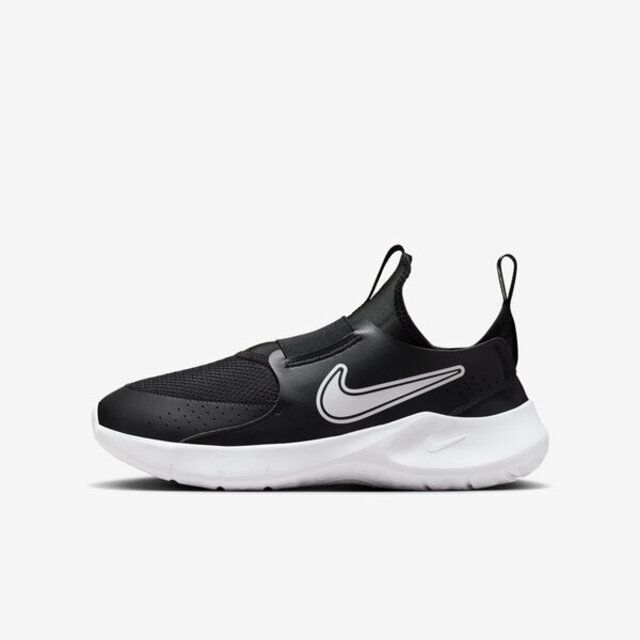 NIKE 耐吉  Flex Runner 3 GS [FN1294-005] 大童 慢跑鞋 休閒 襪套 無鞋帶 透氣 黑白