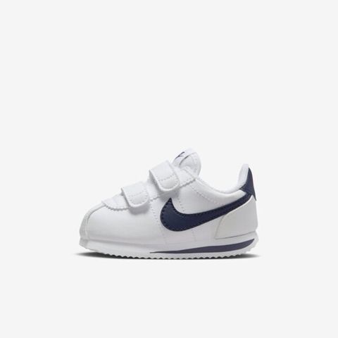 NIKE 耐吉 Cortez Basic SL TDV [904769-106] 小童 休閒鞋 經典 阿甘鞋 魔鬼氈 白 深藍