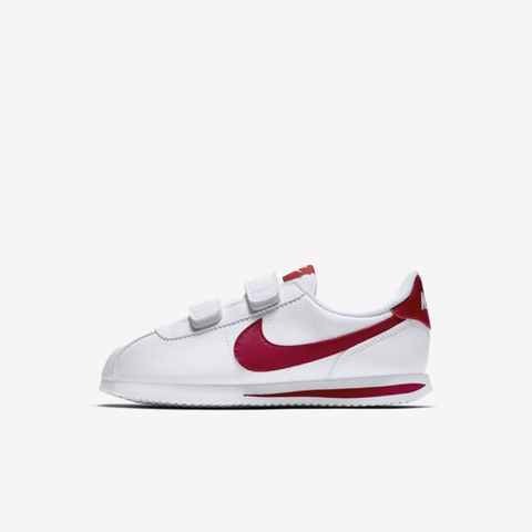 NIKE 耐吉 Cortez Basic SL PSV 904767-101 中童 休閒鞋 經典 阿甘鞋 魔鬼氈 白 紅