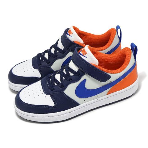 NIKE 耐吉 休閒鞋 Court Borough Low Recraft PS 中童 藍橘 魔鬼氈 小朋友 DV5457-401