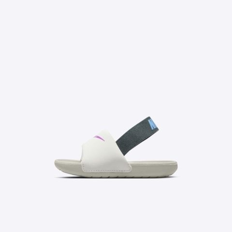 NIKE 耐吉 Kawa Slide TD [FJ8811-100] 小童 涼鞋 拖鞋 運動 休閒 舒適 柔軟 彈性 白