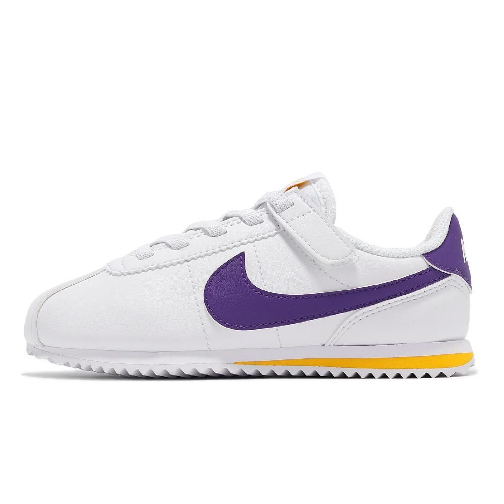 NIKE 耐吉   休閒鞋 Cortez Easyon PS 中童 紫 白 黃 湖人配色 小朋友 阿甘鞋 DM0951-105