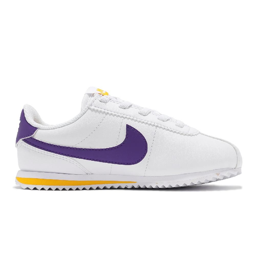 NIKE 耐吉   休閒鞋 Cortez Easyon PS 中童 紫 白 黃 湖人配色 小朋友 阿甘鞋 DM0951-105