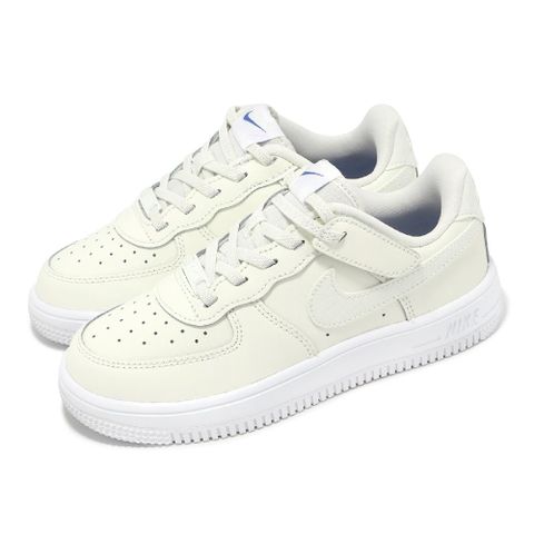 NIKE 耐吉 童鞋 Force 1 Low EasyOn LV8 1 PS 中童 米白 藍 休閒鞋 FV6104-100